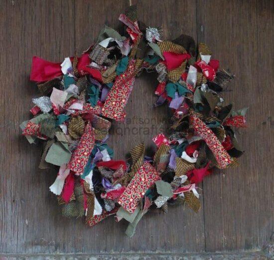 ten inch christmas rag wreaths hand made rag wreath in the pride flag colours