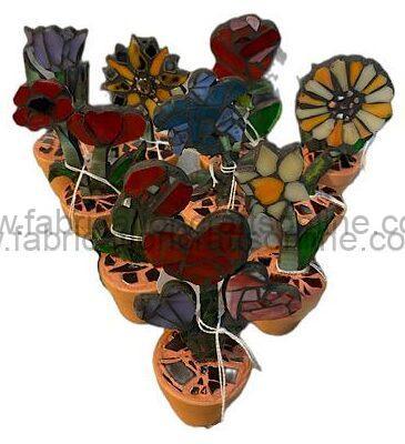 mosaic flower pot hanging mosaic ornament