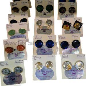 GEMSTONE AND RESIN CUFFLINKS