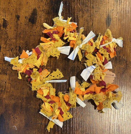 large rag star the perfect boho tree topper or addition to your festive display a handmade rag star