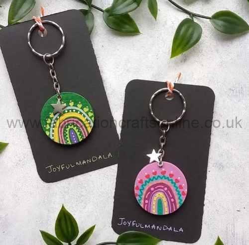 hand painted keyrings