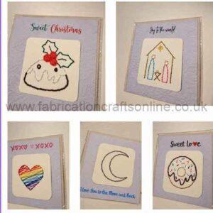 Handmade string art greeting cards with different designs