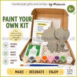 Kids DIY wooden painting kits in a variety of themed designs
