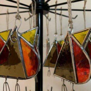 Stained glass robin