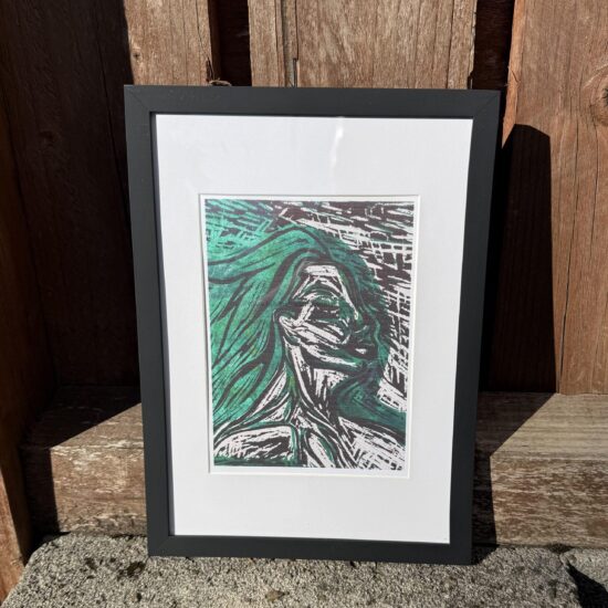 breaking through framed art print you are held is an expressive artwork exploring comfort trust and emotional connection through the gentle interaction of hands it offers a quiet reminder that we do not always have to face everything alone