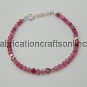 3mm Silver Gemstone Bracelet