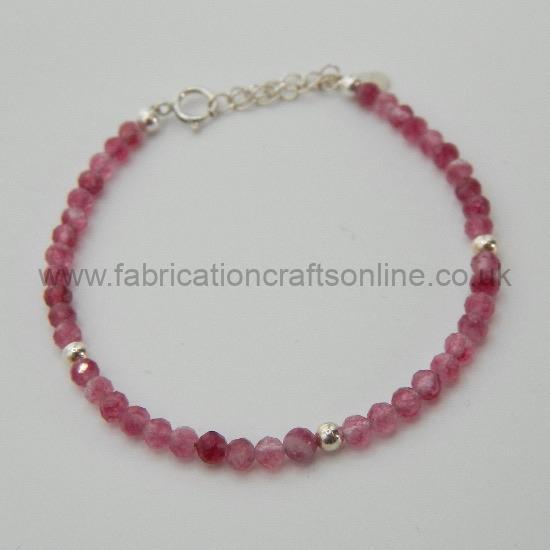 pink gemstone bracelet mm czech glass bead necklace with antique bronze chain and findings