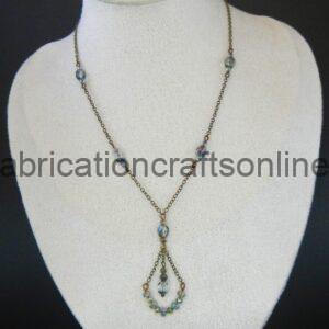Teardrop Frame Pendant Necklace
