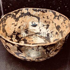GOLD LEAF RUSTIC HAND CRAFTED SMALL DECORATIVE BOWL